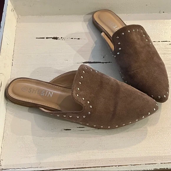 Studded Slip-on Mule Flats - Picture 4 of 8